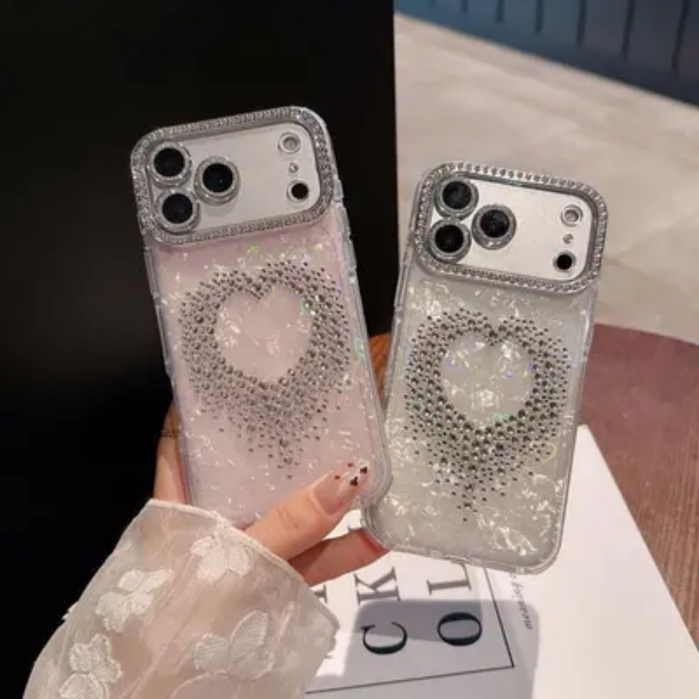 Luxury Crystal Heart I Phone 17 PRO MAX Case ā Sparkling & Elegant