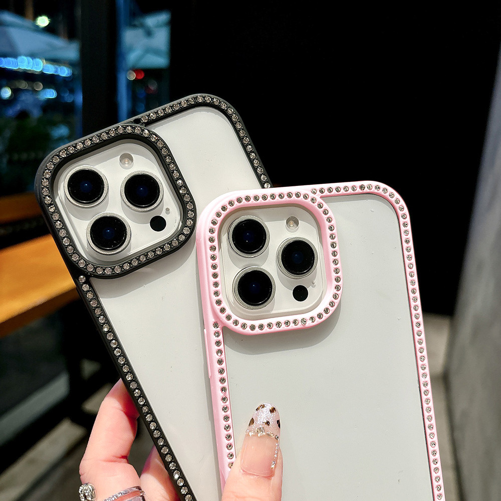 Luxury Rhinestone Camera Frame Phone Case – Elegant & Stylish